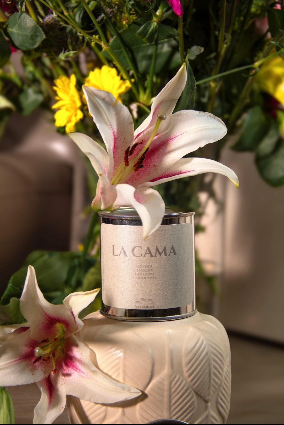 jasmine lavender flower LA CAMA 7oz | Cotton - Jasmine - Lavender