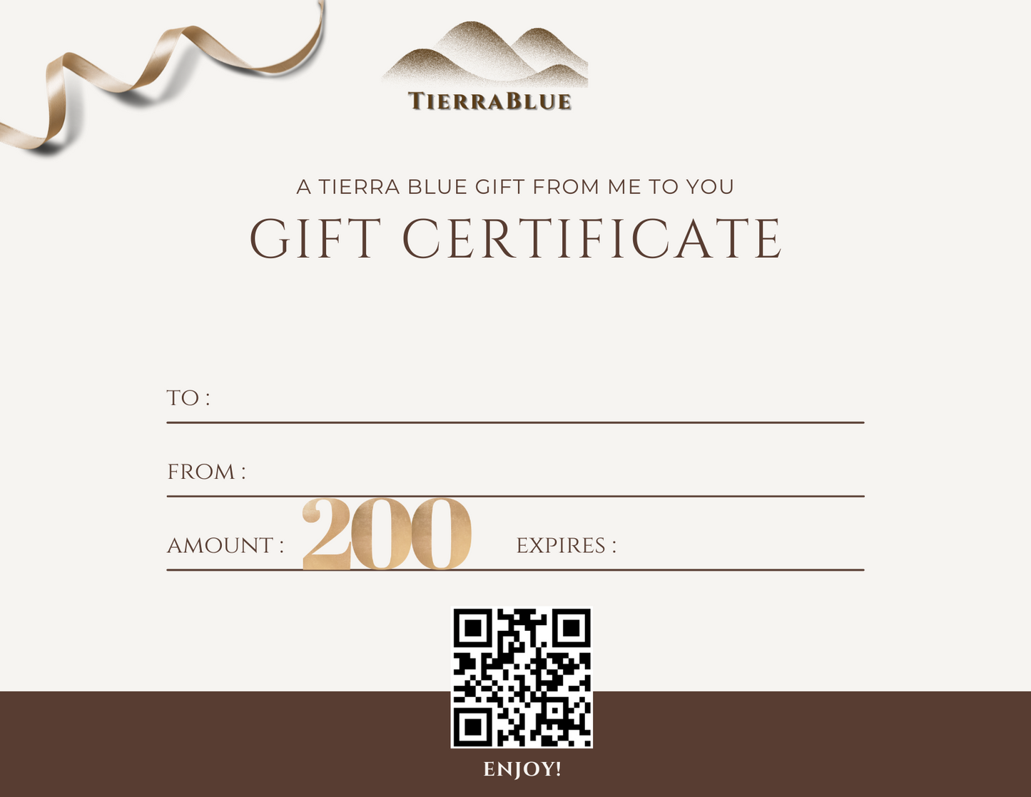 TIERRABLUE E Gift Card